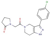 1-{2-[3-(4-chlorophenyl)-1,4,6,7-tetrahydro-5H-pyrazolo[4,3-c]pyridin-5-yl]-2-oxoethyl}-2-pyrrolidinone