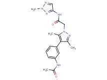 2-{4-[3-(acetylamino)phenyl]-3,5-dimethyl-1H-pyrazol-1-yl}-N-(2-methyl-2H-1,2,3-triazol-4-yl)acetamide