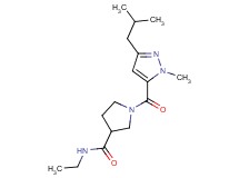 N-ethyl-1-[(3-isobutyl-1-methyl-1H-pyrazol-5-yl)carbonyl]-3-pyrrolidinecarboxamide