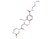 N-(2-methoxyethyl)-4-methyl-3-[2-oxo-2-(3-oxopiperazin-1-yl)ethyl]-3,4-dihydro-2H-1,4-benzoxazine-6-carboxamide