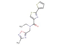 N-ethyl-N-[(3-methyl-1,2,4-oxadiazol-5-yl)methyl]-2-(2-thienyl)-1,3-thiazole-4-carboxamide