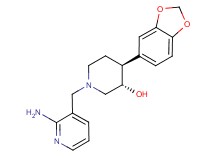 (3S*,4S*)-1-[(2-aminopyridin-3-yl)methyl]-4-(1,3-benzodioxol-5-yl)piperidin-3-ol