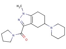 1-methyl-5-(1-piperidinyl)-3-(1-pyrrolidinylcarbonyl)-4,5,6,7-tetrahydro-1H-indazole