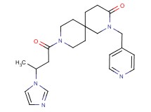 9-[3-(1H-imidazol-1-yl)butanoyl]-2-(pyridin-4-ylmethyl)-2,9-diazaspiro[5.5]undecan-3-one