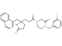1-(3-fluorobenzyl)-4-{3-[2-(1-naphthylmethyl)-5-oxo-2-pyrrolidinyl]propanoyl}-2-piperazinone