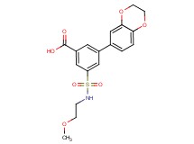 3-(2,3-dihydro-1,4-benzodioxin-6-yl)-5-{[(2-methoxyethyl)amino]sulfonyl}benzoic acid