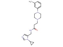 N-[(1-cyclopropyl-1H-imidazol-5-yl)methyl]-3-[4-(3-methylphenyl)-1-piperazinyl]propanamide