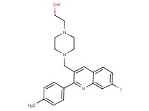 2-(4-{[7-fluoro-2-(4-methylphenyl)-3-quinolinyl]methyl}-1-piperazinyl)ethanol