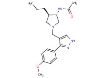 N-((3S*,4R*)-1-{[3-(4-methoxyphenyl)-1H-pyrazol-4-yl]methyl}-4-propyl-3-pyrrolidinyl)acetamide
