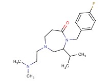1-[2-(dimethylamino)ethyl]-4-(4-fluorobenzyl)-3-isopropyl-1,4-diazepan-5-one