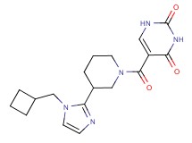 5-({3-[1-(cyclobutylmethyl)-1H-imidazol-2-yl]-1-piperidinyl}carbonyl)-2,4(1H,3H)-pyrimidinedione