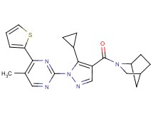 2-({5-cyclopropyl-1-[5-methyl-4-(2-thienyl)-2-pyrimidinyl]-1H-pyrazol-4-yl}carbonyl)-2-azabicyclo[2.2.1]heptane