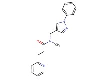 N-methyl-N-[(1-phenyl-1H-pyrazol-4-yl)methyl]-3-(2-pyridinyl)propanamide