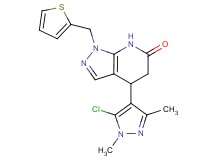 4-(5-chloro-1,3-dimethyl-1H-pyrazol-4-yl)-1-(2-thienylmethyl)-1,4,5,7-tetrahydro-6H-pyrazolo[3,4-b]pyridin-6-one