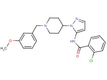 2-chloro-N-{1-[1-(3-methoxybenzyl)-4-piperidinyl]-1H-pyrazol-5-yl}benzamide