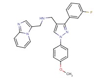 1-[3-(3-fluorophenyl)-1-(4-methoxyphenyl)-1H-pyrazol-4-yl]-N-(imidazo[1,2-a]pyridin-3-ylmethyl)methanamine