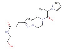N-(2-hydroxyethyl)-3-{5-[2-(1H-pyrrol-1-yl)propanoyl]-4,5,6,7-tetrahydropyrazolo[1,5-a]pyrazin-2-yl}propanamide