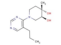 (3S*,4S*)-4-methyl-1-(5-propylpyrimidin-4-yl)piperidine-3,4-diol