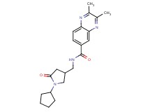N-[(1-cyclopentyl-5-oxo-3-pyrrolidinyl)methyl]-2,3-dimethyl-6-quinoxalinecarboxamide