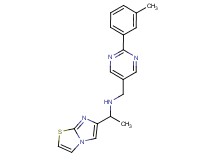 (1-imidazo[2,1-b][1,3]thiazol-6-ylethyl){[2-(3-methylphenyl)pyrimidin-5-yl]methyl}amine