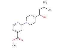 methyl 6-[4-(1-hydroxy-3-methylbutyl)-1-piperidinyl]-4-pyrimidinecarboxylate