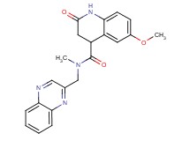 6-methoxy-N-methyl-2-oxo-N-(2-quinoxalinylmethyl)-1,2,3,4-tetrahydro-4-quinolinecarboxamide