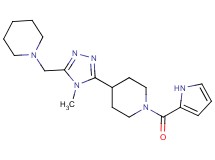 4-[4-methyl-5-(piperidin-1-ylmethyl)-4H-1,2,4-triazol-3-yl]-1-(1H-pyrrol-2-ylcarbonyl)piperidine