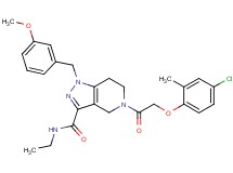 5-[(4-chloro-2-methylphenoxy)acetyl]-N-ethyl-1-(3-methoxybenzyl)-4,5,6,7-tetrahydro-1H-pyrazolo[4,3-c]pyridine-3-carboxamide