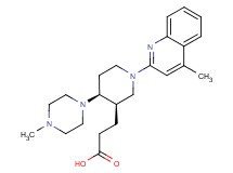 3-[(3R*,4S*)-4-(4-methylpiperazin-1-yl)-1-(4-methylquinolin-2-yl)piperidin-3-yl]propanoic acid