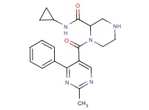 N-cyclopropyl-1-[(2-methyl-4-phenyl-5-pyrimidinyl)carbonyl]-2-piperazinecarboxamide