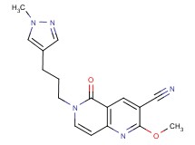 2-methoxy-6-[3-(1-methyl-1H-pyrazol-4-yl)propyl]-5-oxo-5,6-dihydro-1,6-naphthyridine-3-carbonitrile