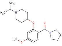 1-isopropyl-4-[5-methoxy-2-(1-pyrrolidinylcarbonyl)phenoxy]piperidine
