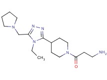 (3-{4-[4-ethyl-5-(1-pyrrolidinylmethyl)-4H-1,2,4-triazol-3-yl]-1-piperidinyl}-3-oxopropyl)amine dihydrochloride