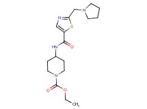 ethyl 4-({[2-(pyrrolidin-1-ylmethyl)-1,3-thiazol-5-yl]carbonyl}amino)piperidine-1-carboxylate