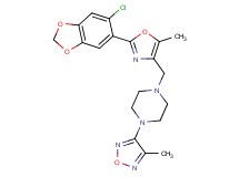 1-{[2-(6-chloro-1,3-benzodioxol-5-yl)-5-methyl-1,3-oxazol-4-yl]methyl}-4-(4-methyl-1,2,5-oxadiazol-3-yl)piperazine