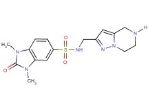 1,3-dimethyl-2-oxo-N-(4,5,6,7-tetrahydropyrazolo[1,5-a]pyrazin-2-ylmethyl)-2,3-dihydro-1H-benzimidazole-5-sulfonamide hydrochloride