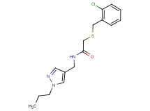 2-[(2-chlorobenzyl)thio]-N-[(1-propyl-1H-pyrazol-4-yl)methyl]acetamide