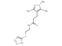 N-[2-(1H-1,2,3-triazol-5-ylthio)ethyl]-3-(1,3,5-trimethyl-1H-pyrazol-4-yl)propanamide