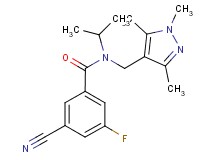3-cyano-5-fluoro-N-isopropyl-N-[(1,3,5-trimethyl-1H-pyrazol-4-yl)methyl]benzamide