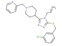 2-[(4-{4-allyl-5-[(3-chlorobenzyl)thio]-4H-1,2,4-triazol-3-yl}-1-piperidinyl)methyl]pyridine