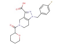 1-(4-fluorobenzyl)-5-(tetrahydro-2H-pyran-2-ylcarbonyl)-4,5,6,7-tetrahydro-1H-pyrazolo[4,3-c]pyridine-3-carboxylic acid