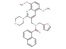 N-{[5,8-dimethoxy-2-(4-morpholinyl)-3-quinolinyl]methyl}-N-(2-furylmethyl)-1-naphthamide