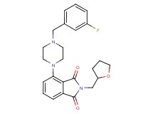 4-[4-(3-fluorobenzyl)-1-piperazinyl]-2-(tetrahydro-2-furanylmethyl)-1H-isoindole-1,3(2H)-dione