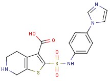 2-({[4-(1H-imidazol-1-yl)phenyl]amino}sulfonyl)-4,5,6,7-tetrahydrothieno[2,3-c]pyridine-3-carboxylic acid