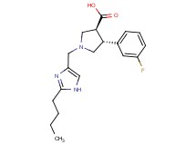 (3S*,4R*)-1-[(2-butyl-1H-imidazol-4-yl)methyl]-4-(3-fluorophenyl)pyrrolidine-3-carboxylic acid