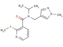 N-isopropyl-N-[(1-methyl-1H-pyrazol-4-yl)methyl]-2-(methylthio)nicotinamide