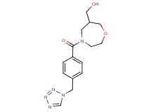 {4-[4-(1H-tetrazol-1-ylmethyl)benzoyl]-1,4-oxazepan-6-yl}methanol