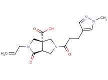 (3aS*,6aS*)-2-allyl-5-[3-(1-methyl-1H-pyrazol-4-yl)propanoyl]-1-oxohexahydropyrrolo[3,4-c]pyrrole-3a(1H)-carboxylic acid
