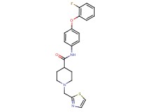 N-[4-(2-fluorophenoxy)phenyl]-1-(1,3-thiazol-2-ylmethyl)-4-piperidinecarboxamide