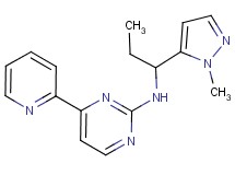 N-[1-(1-methyl-1H-pyrazol-5-yl)propyl]-4-(2-pyridinyl)-2-pyrimidinamine